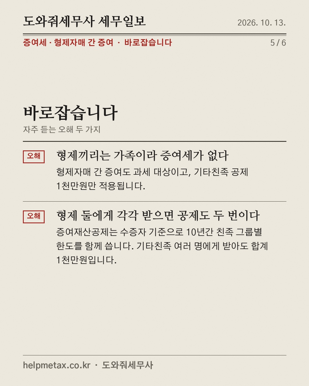 형제에게 준 돈, 1천만원까지만 (5/6)