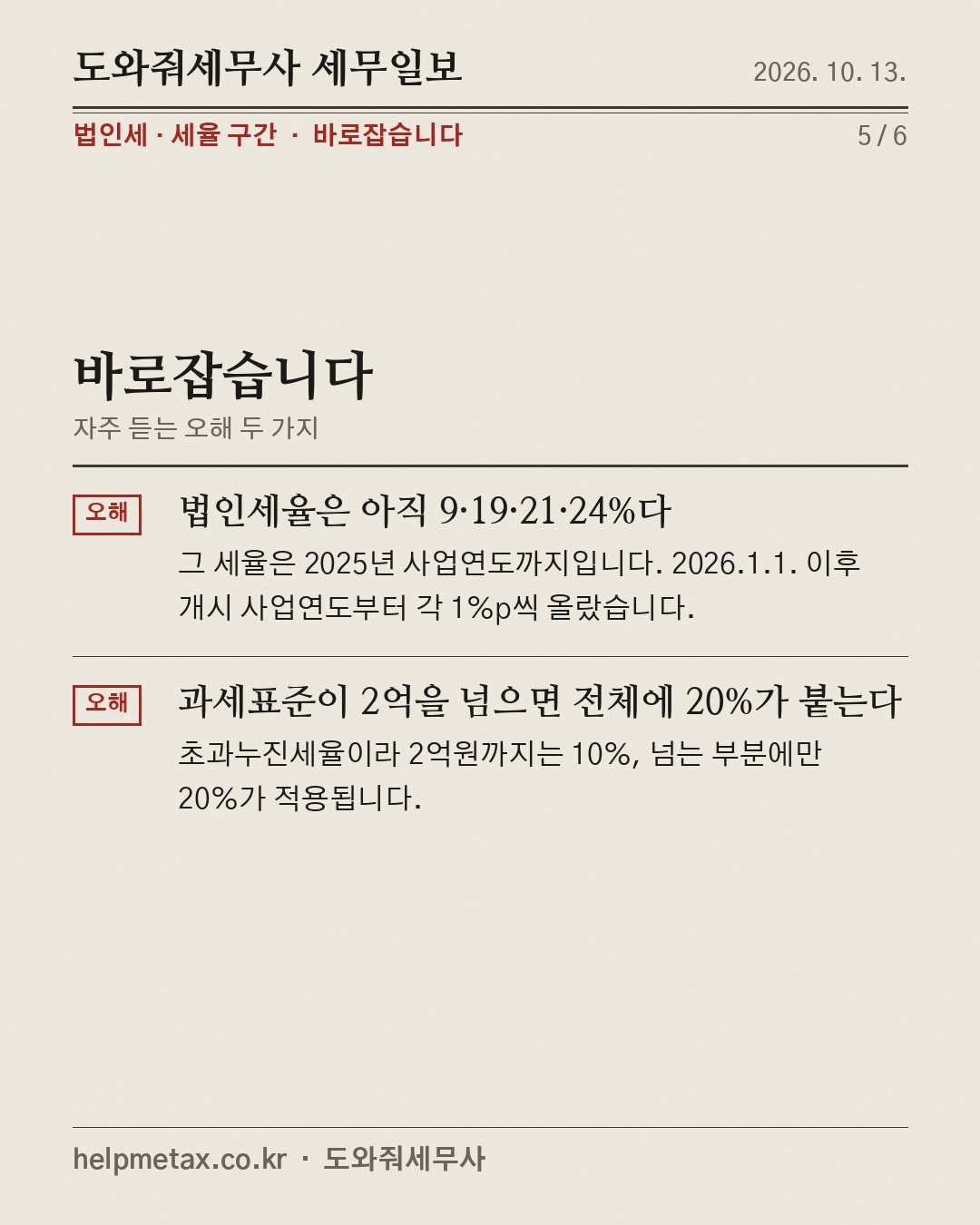2026년부터 법인세율 1%p 올랐다 (5/6)